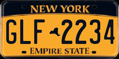NY license plate GLF2234