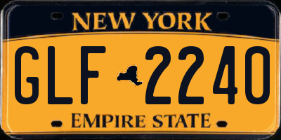 NY license plate GLF2240