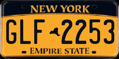 NY license plate GLF2253