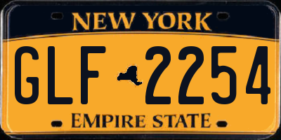 NY license plate GLF2254