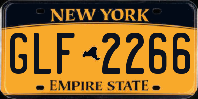 NY license plate GLF2266
