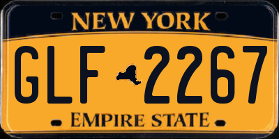 NY license plate GLF2267