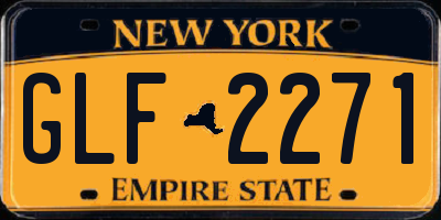 NY license plate GLF2271