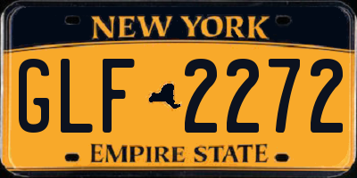 NY license plate GLF2272