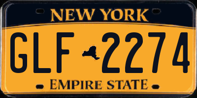 NY license plate GLF2274