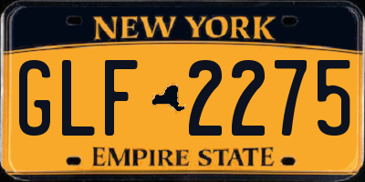 NY license plate GLF2275