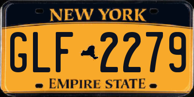 NY license plate GLF2279