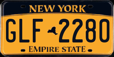 NY license plate GLF2280