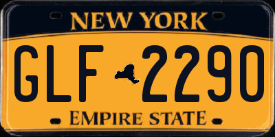 NY license plate GLF2290