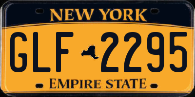 NY license plate GLF2295