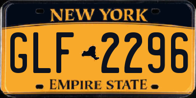 NY license plate GLF2296