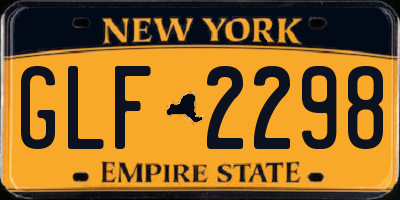 NY license plate GLF2298