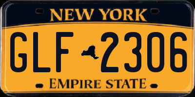 NY license plate GLF2306