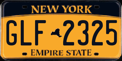 NY license plate GLF2325