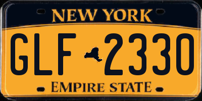 NY license plate GLF2330
