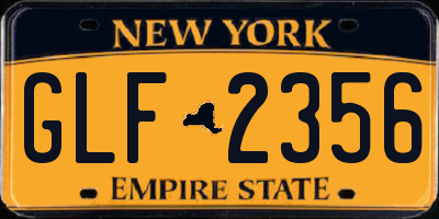 NY license plate GLF2356