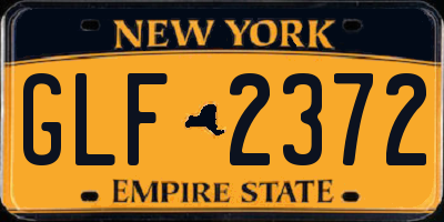 NY license plate GLF2372
