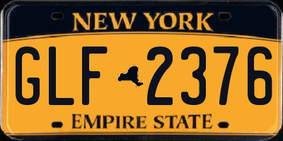 NY license plate GLF2376