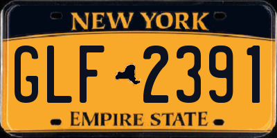 NY license plate GLF2391