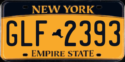NY license plate GLF2393