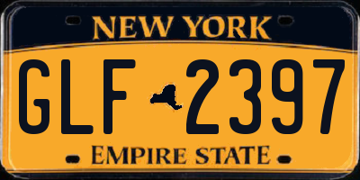 NY license plate GLF2397
