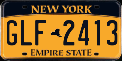 NY license plate GLF2413