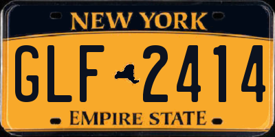 NY license plate GLF2414