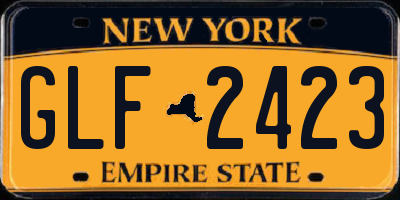 NY license plate GLF2423