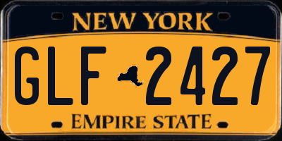 NY license plate GLF2427