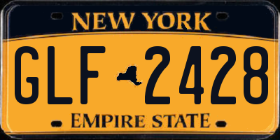 NY license plate GLF2428