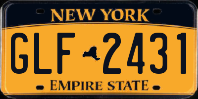 NY license plate GLF2431