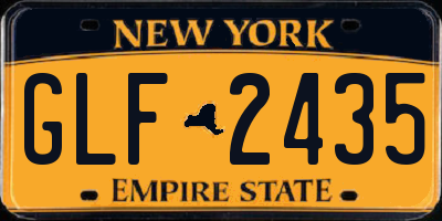 NY license plate GLF2435