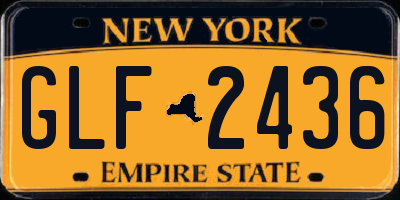 NY license plate GLF2436