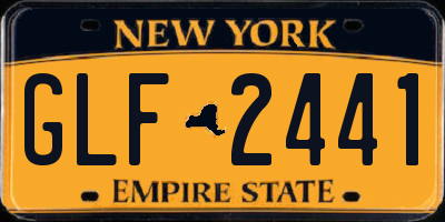 NY license plate GLF2441