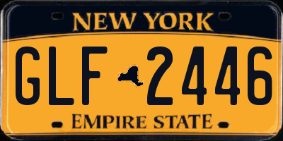 NY license plate GLF2446