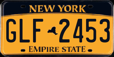 NY license plate GLF2453