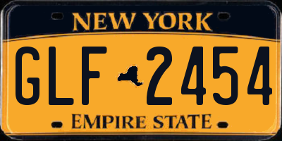 NY license plate GLF2454