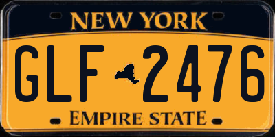 NY license plate GLF2476
