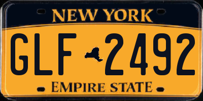 NY license plate GLF2492