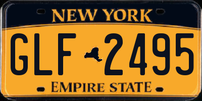 NY license plate GLF2495