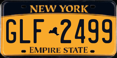 NY license plate GLF2499