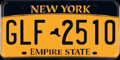 NY license plate GLF2510