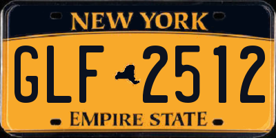NY license plate GLF2512