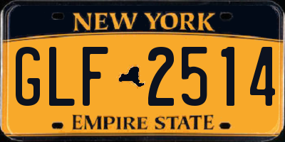 NY license plate GLF2514