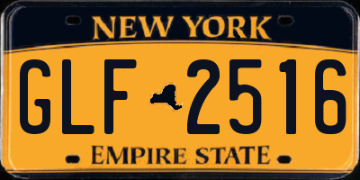 NY license plate GLF2516