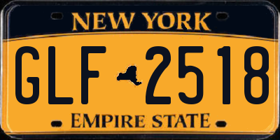 NY license plate GLF2518