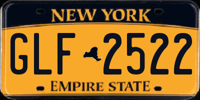 NY license plate GLF2522