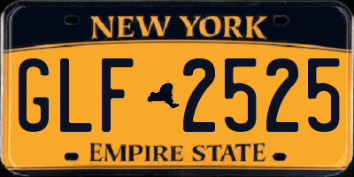 NY license plate GLF2525