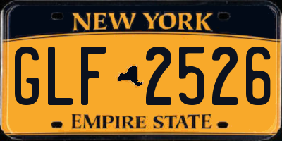 NY license plate GLF2526