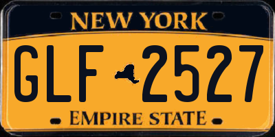NY license plate GLF2527